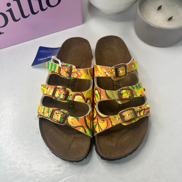 Papillio by Birkenstock Florida Sandal African Wax Gold 1006230 Unisex L5/M3 NWB - Picture 7 of 10